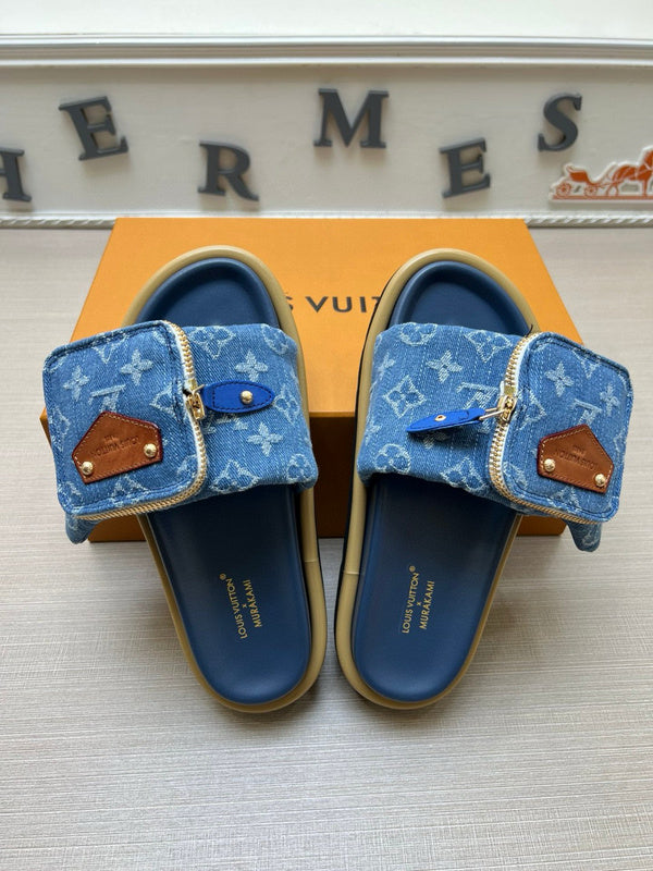 YLS5 Leather Slippers Size 36-45 Shoes with Box