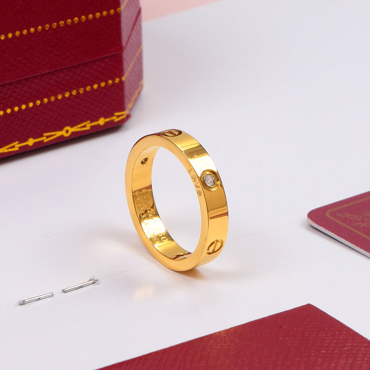 CAR7 Classic LOVE ring 4mm for lovers ring  Jewelry size 5-11