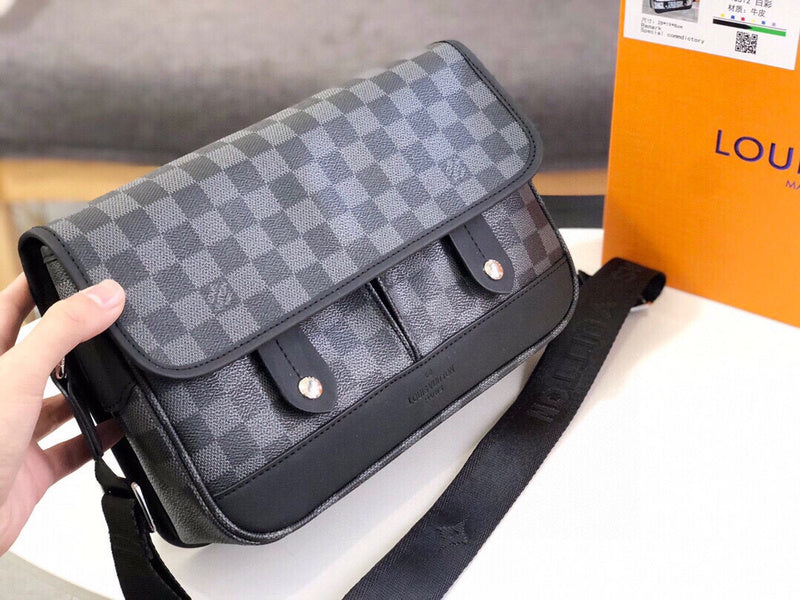 LLP09  Leather shoulder bag 28-18-9cm for women and men