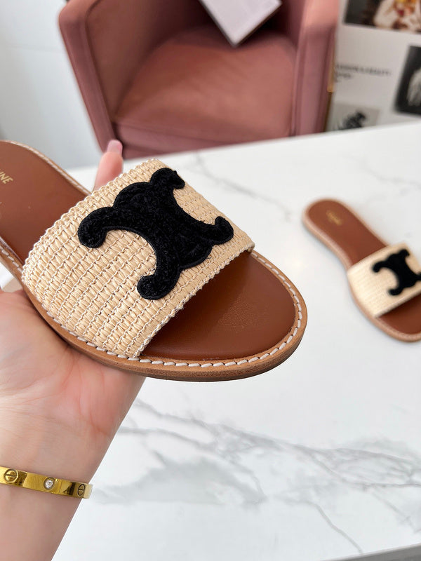 MBCS3 Leather Slippers Size 35-41Shoes with Box