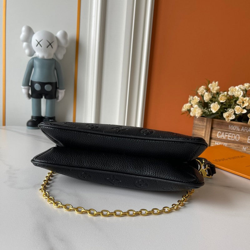 LLP08 Leather bag 24.5-13.5-6.5CM Denim Bags