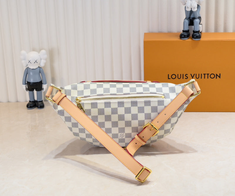 LLP55 Leather Bag 37x14x13CM Shoulder  for women and men  Bags