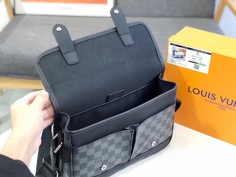 LLP09  Leather shoulder bag 28-18-9cm for women and men