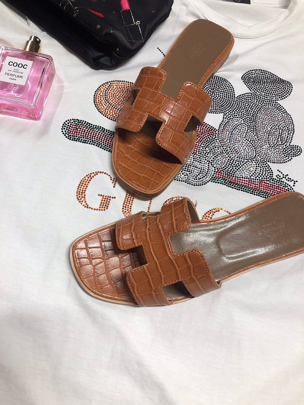 OHS02 Couples slipper Leather Shoes 35-42 with box