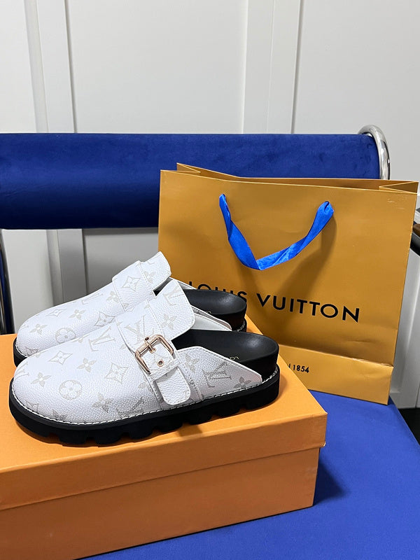 MJLS5 Leather slippers Women shoes 35-42 With box