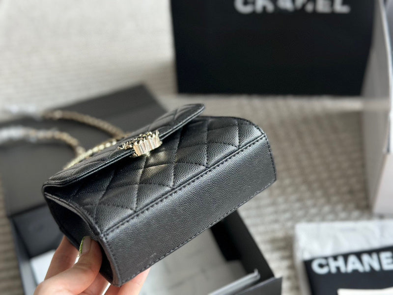 XXCP5 Chanel Bag 15-12CM Quilted Leather Crossbody Bags With Box