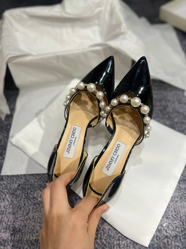 MBJS1 Leather 7CM Slippers Size 35-42 Shoes with Box