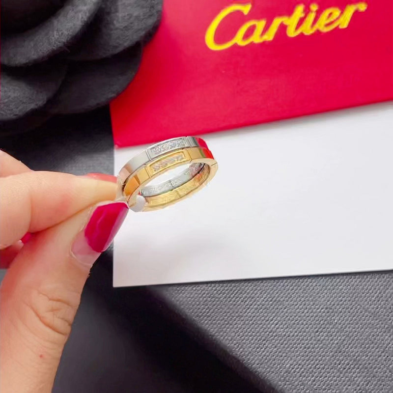 J122   Men's and women's titanium steel diamond ring jewelry