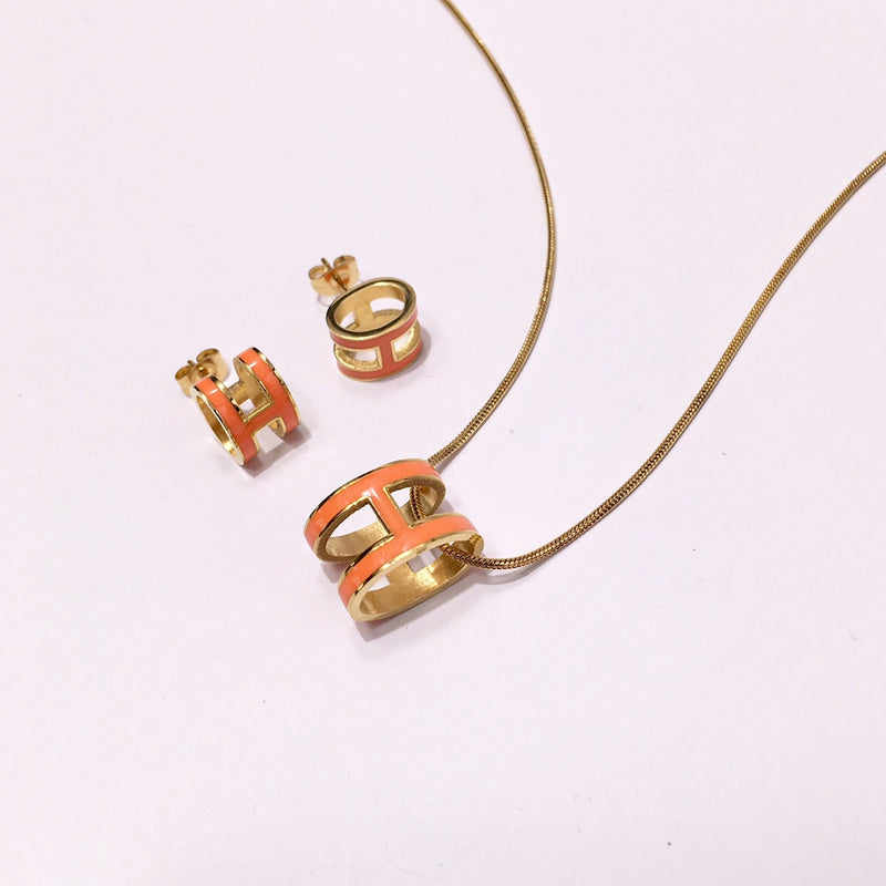 HN2 Necklace 316L steel plating gold Jewelry for women