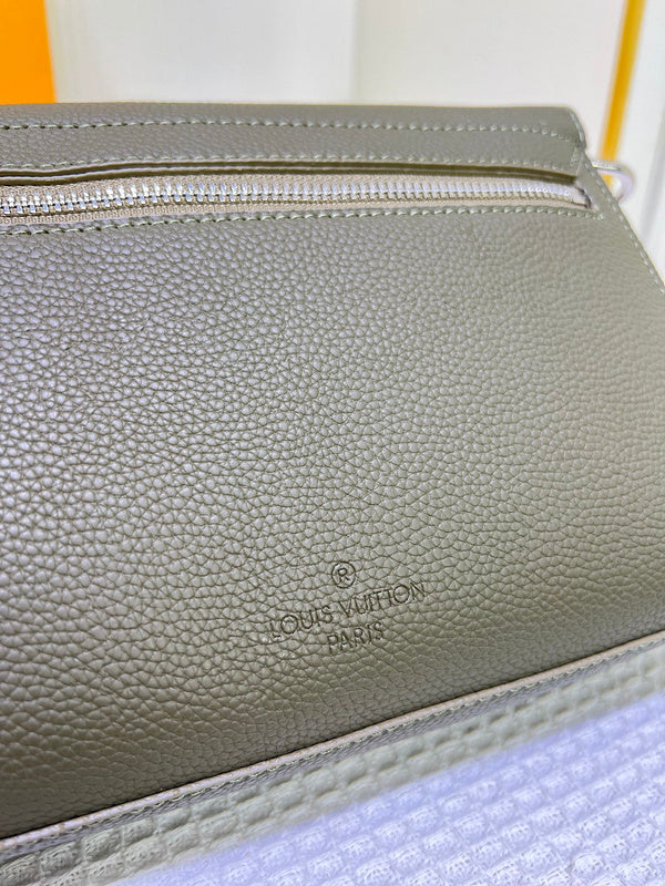 LLP90 Leather Bag 22-16.5-7CM Shoulder  for women and men Bags