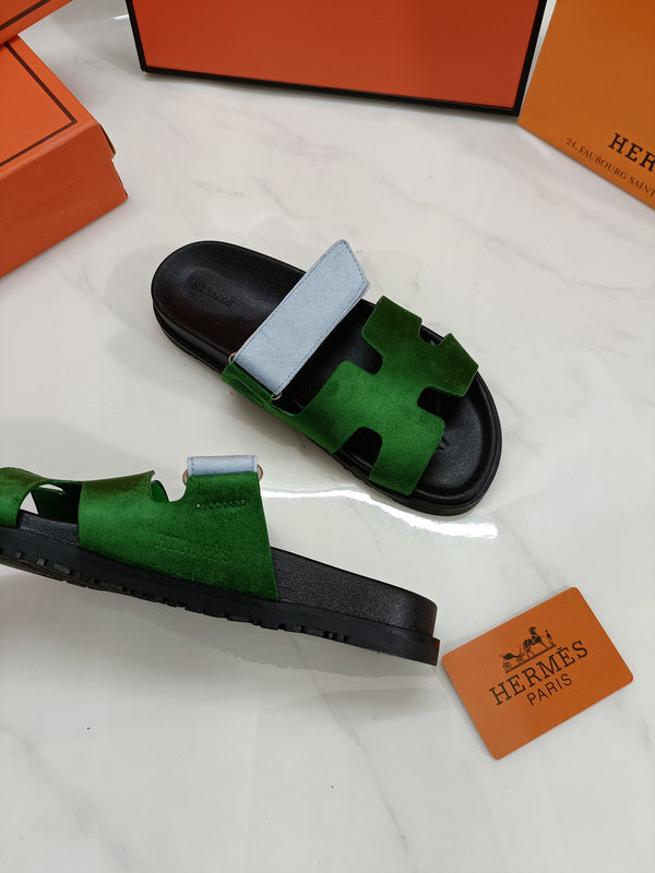MJHS0 Leather slippers Man and Women shoes 35-44 With box