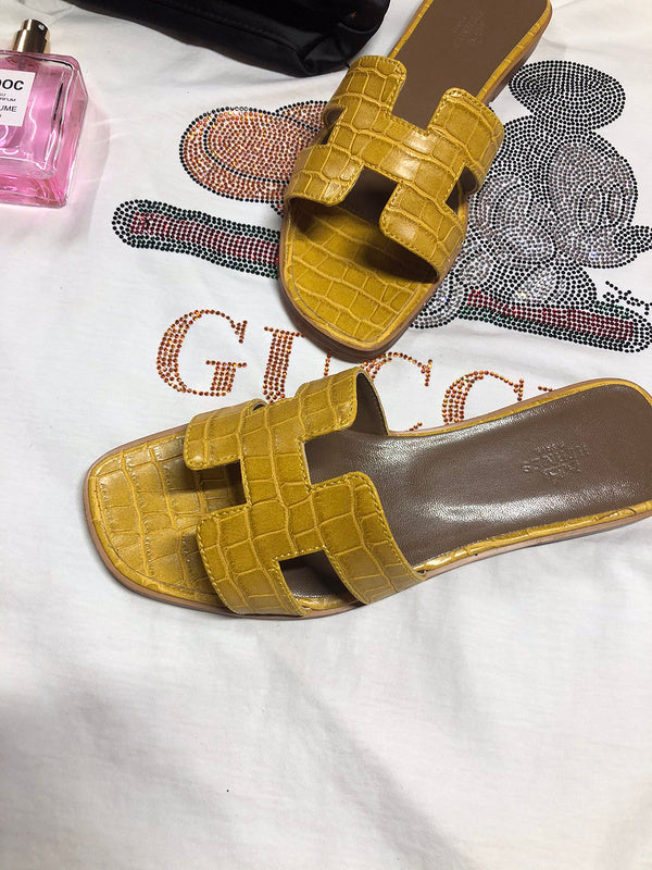 OHS02 Couples slipper Leather Shoes 35-42 with box