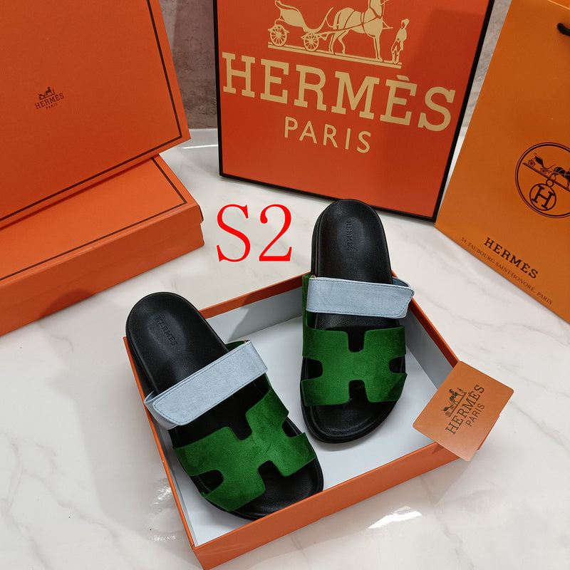 MJHS0 Leather slippers Man and Women shoes 35-44 With box