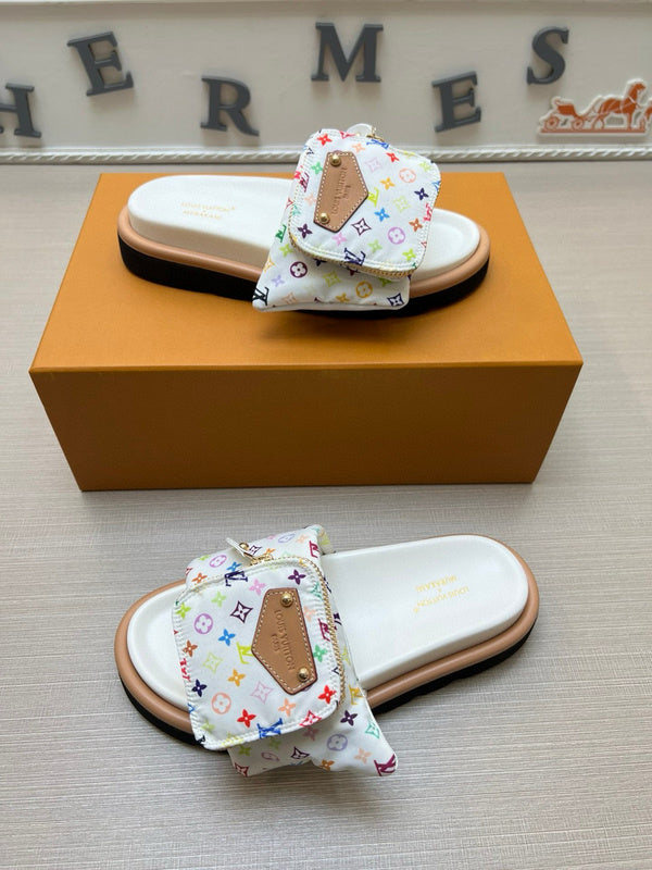 YLS5 Leather Slippers Size 36-45 Shoes with Box