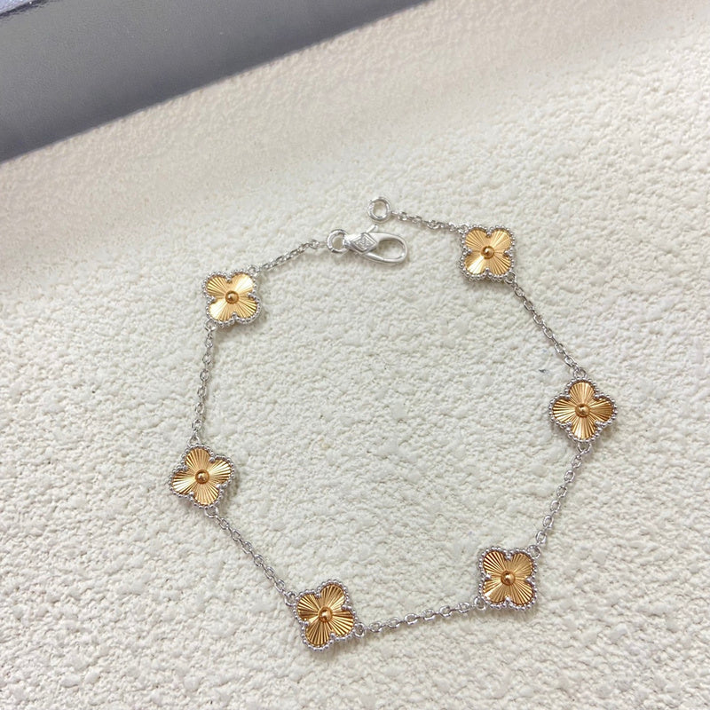 AVAB1    New color separation Laser mini six-flower bracelet jewelry
