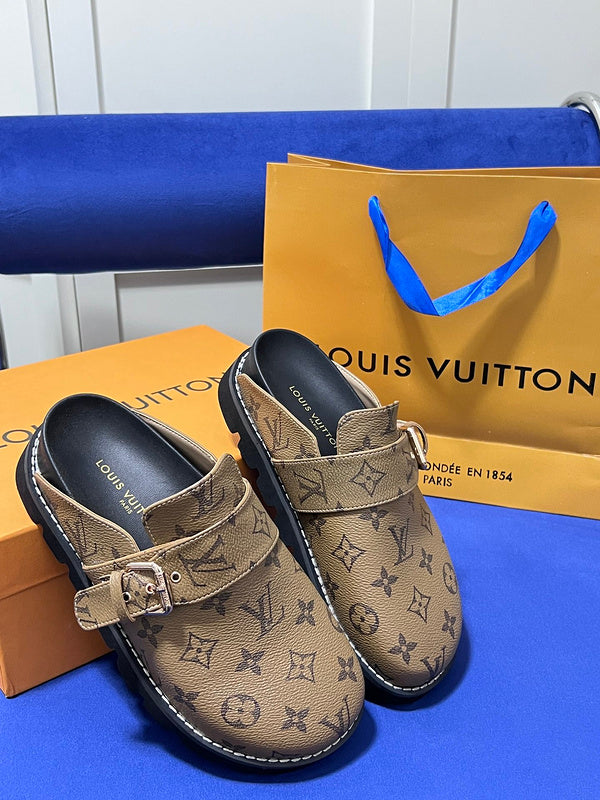 MJLS5 Leather slippers Women shoes 35-42 With box