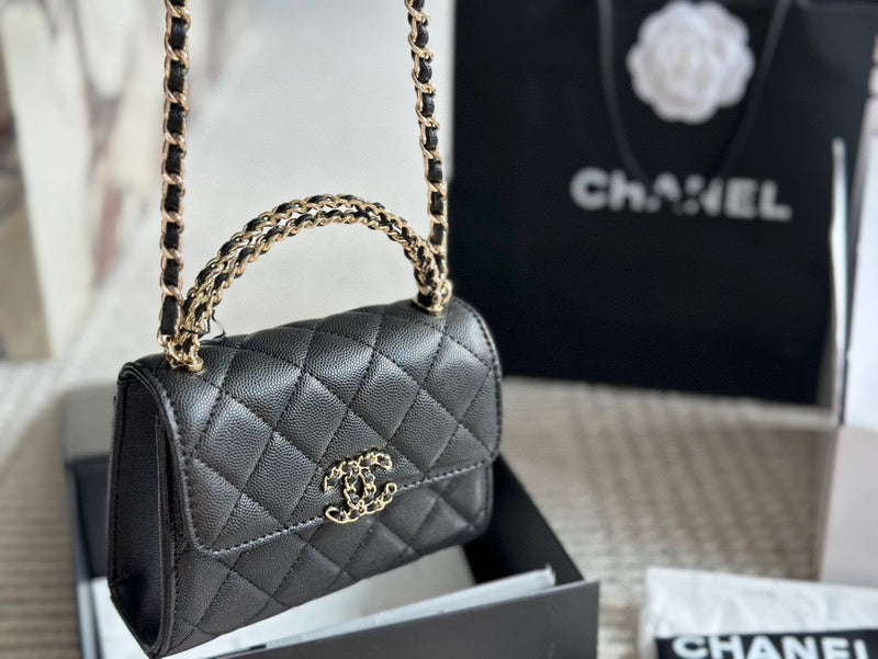 XXCP5 Chanel Bag 15-12CM Quilted Leather Crossbody Bags With Box