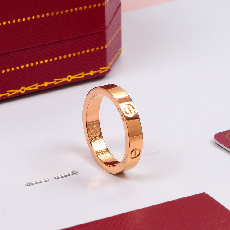 CAR7 Classic LOVE ring 4mm for lovers ring  Jewelry size 5-11
