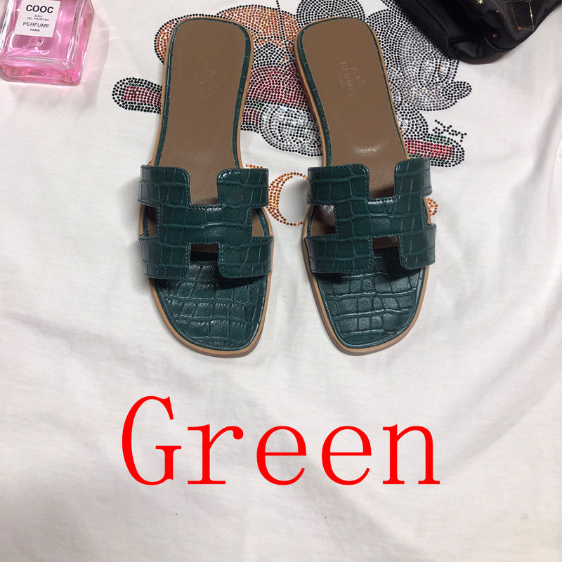 OHS02 Couples slipper Leather Shoes 35-42 with box