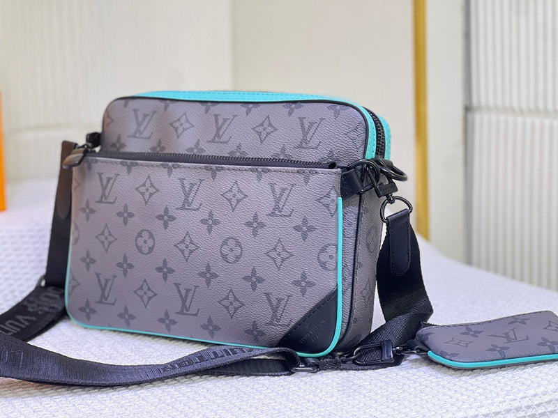 LLP88 Men  Leather Bag 25-18.5-7CM Shoulder Bags