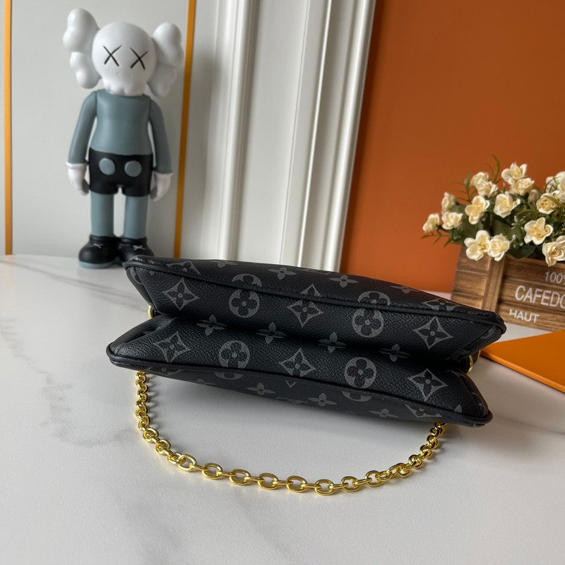 LLP08 Leather bag 24.5-13.5-6.5CM Denim Bags