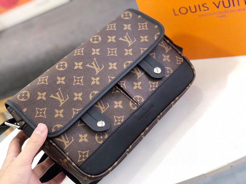 LLP09  Leather shoulder bag 28-18-9cm for women and men