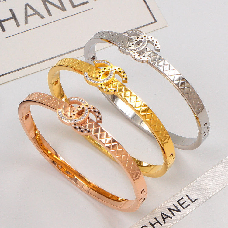 CHB3   Exquisite stainless steel jewellery mesh CH bracelet  Jewelry