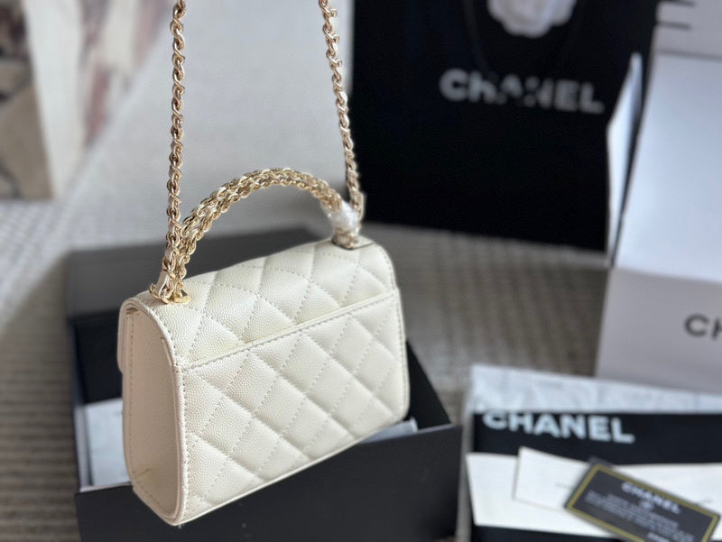 XXCP5 Chanel Bag 15-12CM Quilted Leather Crossbody Bags With Box