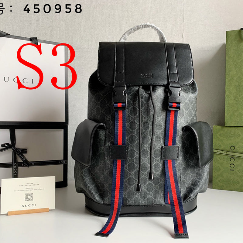 LGP22 Men  Bag 34-42-16CM Leather knapsack bags
