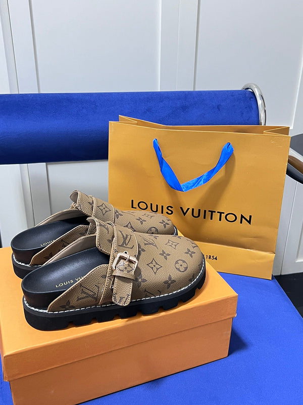 MJLS5 Leather slippers Women shoes 35-42 With box