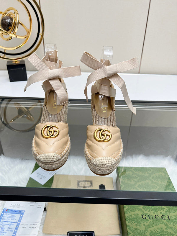 OGS38 Leather Women Heel shoes 35-42 With box