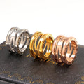 BVR13 Ring 316L steel plating gold Jewelry
