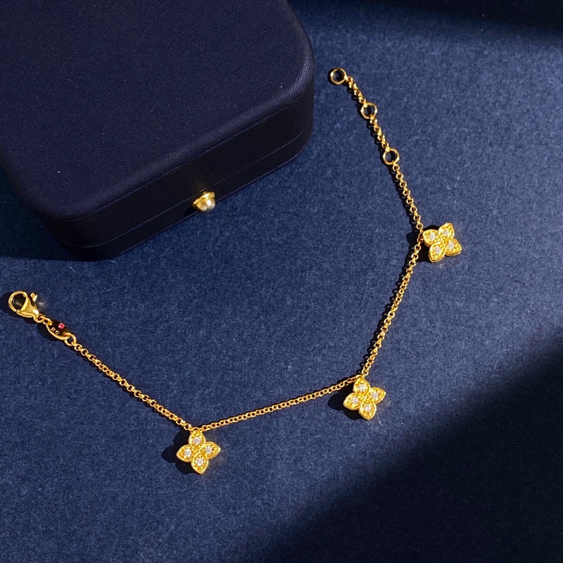 VAB40 Bracelet 18K plating gold Jewelry about 16cm+1cm+1cm   Jewelry