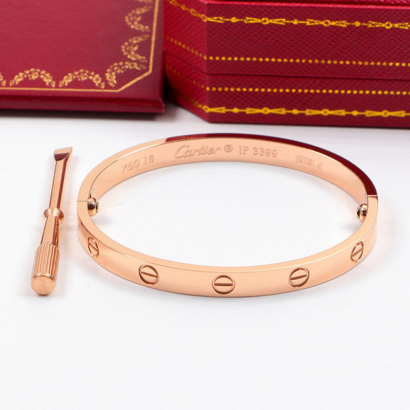 CAB15 brand bangle LOVE bracelet screw bracelet with screwdriver The most classic bangle 316L steel 18K gold plated  Jewelry 15-22cm