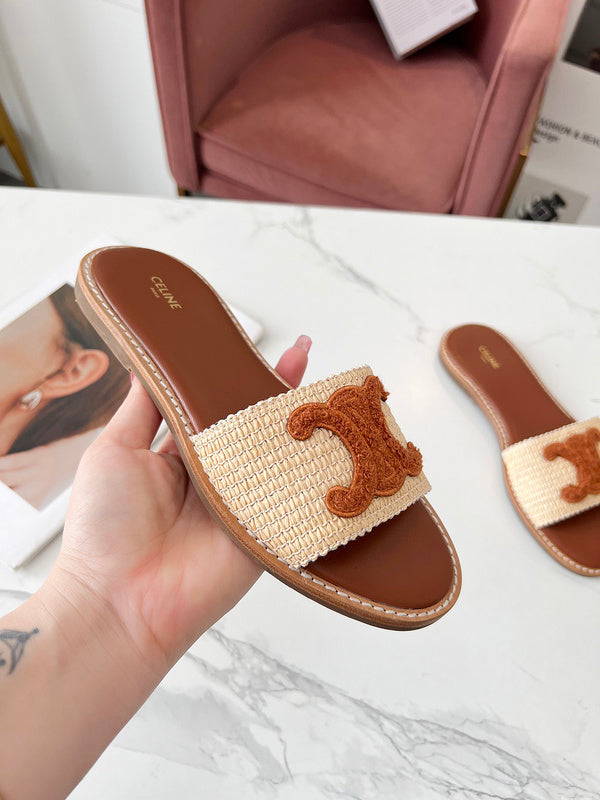 MBCS3 Leather Slippers Size 35-41Shoes with Box