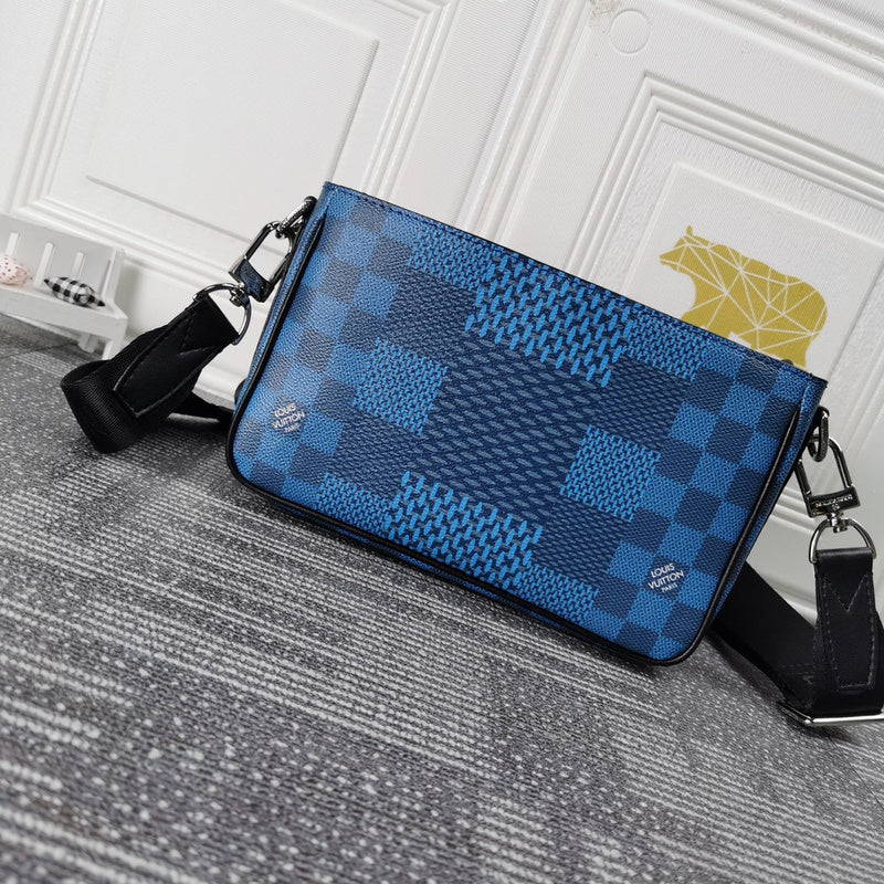 LLP84  Men Leather Bag 23.5 x 14.0 x 5.0CM high quality