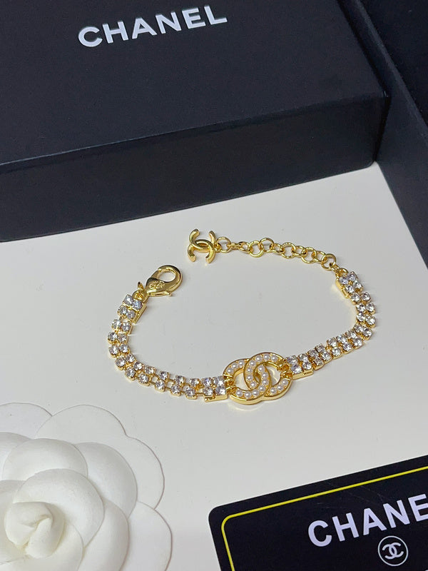 X669    Ladies' full-diamond necklace and bracelet set jewelry