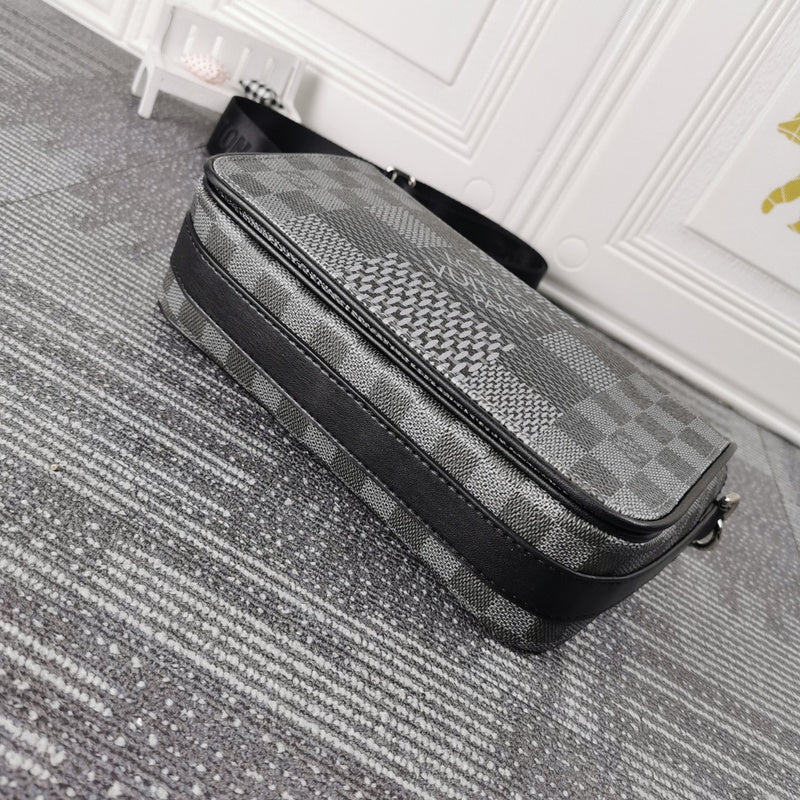 LLP84  Men Leather Bag 23.5 x 14.0 x 5.0CM high quality