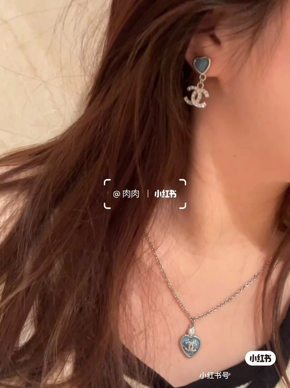 A1128  Women's heart-shaped earrings and jewelry