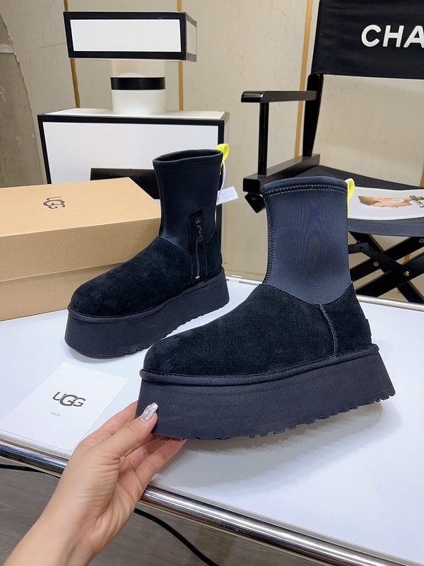 BUS02 Wool Women Leather 5CM Shoes 35-40 with box