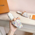 SHLS1 Women slipper Leather Shoes 35-43 with box