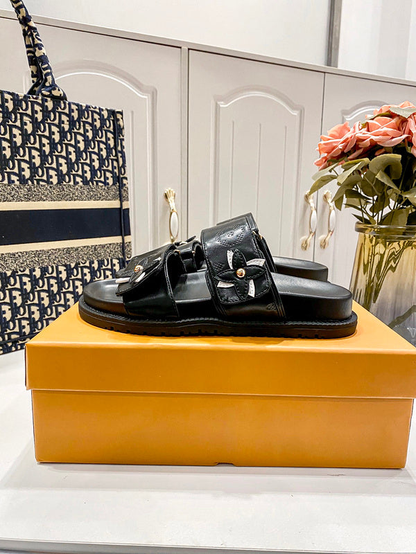 MLS11 Slippers Women Leather shoes 35-40 With box