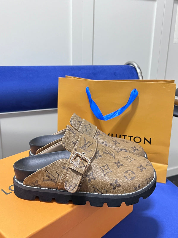 MJLS5 Leather slippers Women shoes 35-42 With box