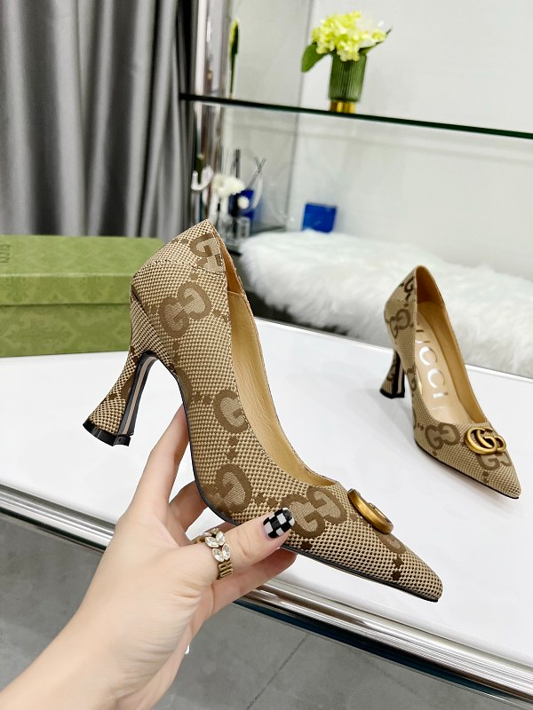 SHGS7 Leather 8.5CM Heel Women 35-42 shoes With box