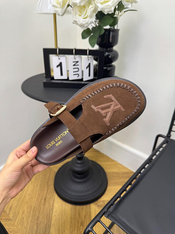 GLS14 Women slipper Leather Sole Shoes 35-41 with box