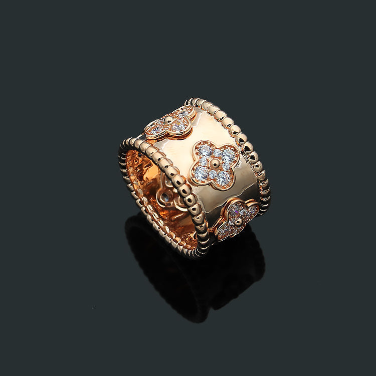 VAR14  VAC classic kaleidoscope 18K gold plating  rings jewelry