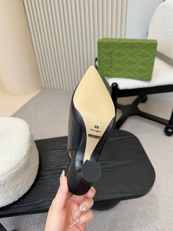 SHGS9 Leather 8.5CM Heel Women 35-42 shoes With box