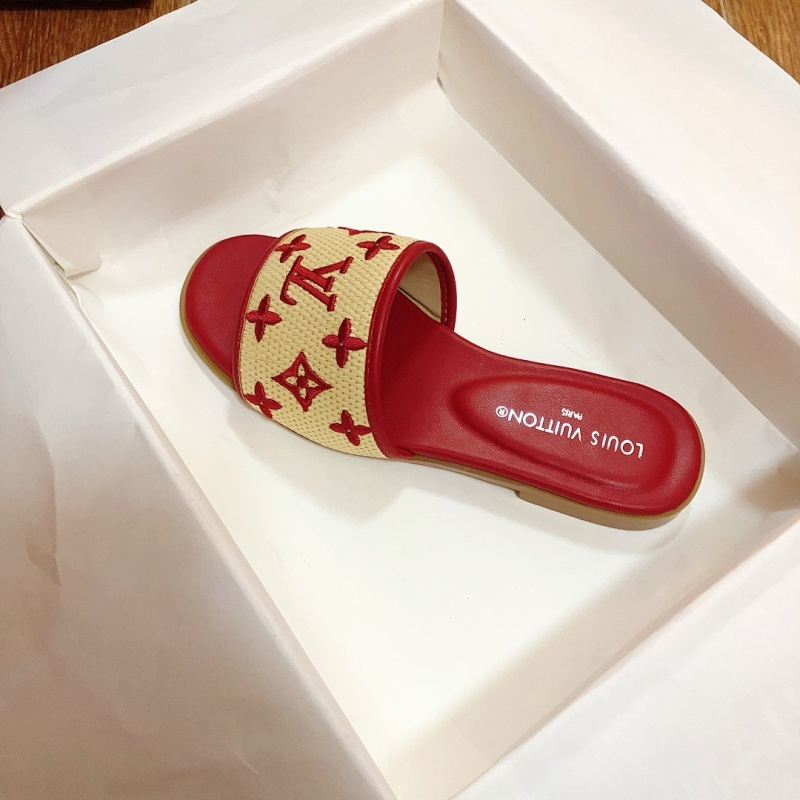 MJLS13 synthetic Leather slippers Women shoes 35-42 With box