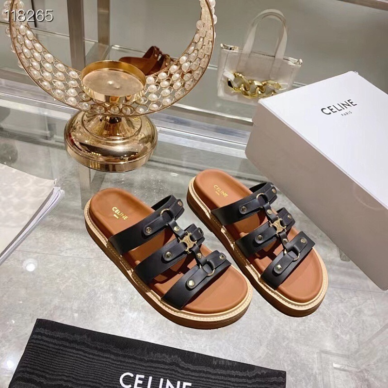 MCS32 Synthetic Leather slippers 35-42 Shoes With box