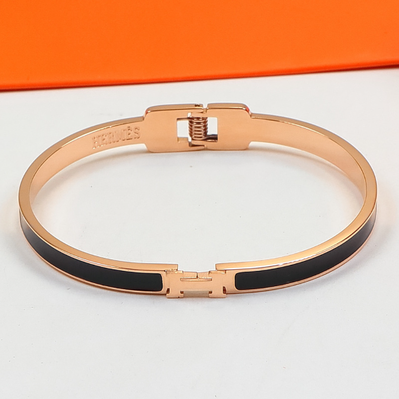 HB58 Narrow Edition H Letter Titanium Steel Bracelet for women jewelry